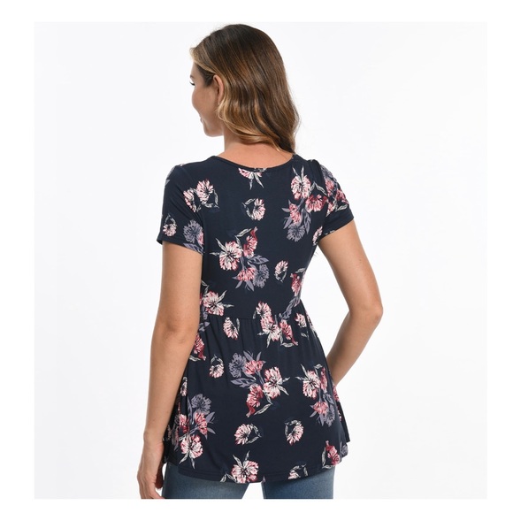 NWT 3 PK Bearsland Short Sleeve Maternity T-Shirt, Size Large: Variety - Picture 2 of 9